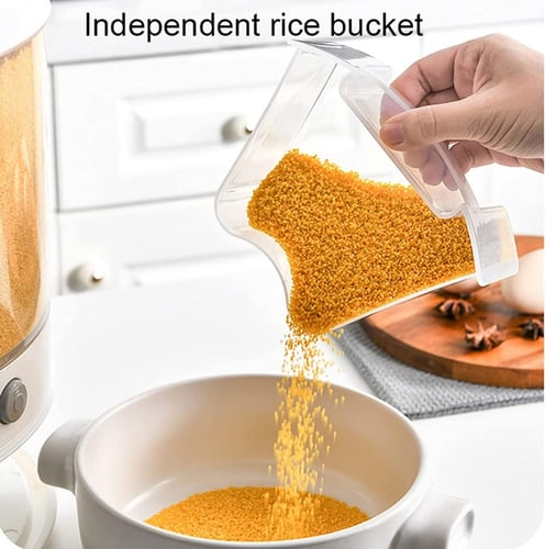 منظم الأرز والحبوب مع وعاء مقياس ،سعة 10 كجم