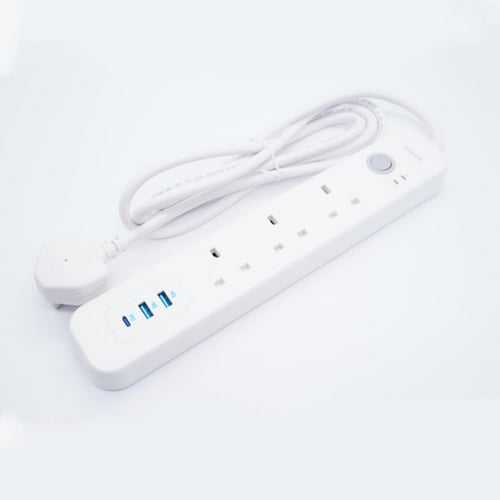 انكر - توصيلة 3 منافذ طاقة ومنفذين USB + بي دي - ا...