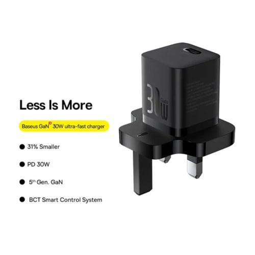 بيسوس - فيش جداري بمنفذ تايب سي بقوة 30 واط متعدد...