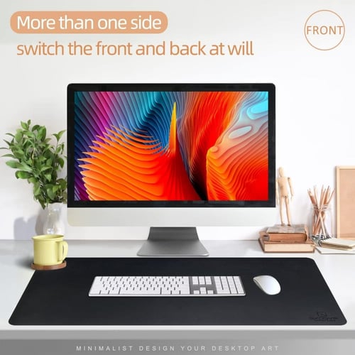 قاعدة ماوس غير قابلة للانزلاق من الجلد الصناعي ومق...