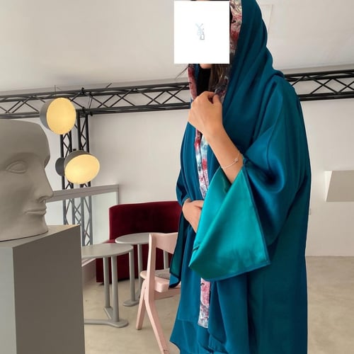 عباية كلوش تركواز