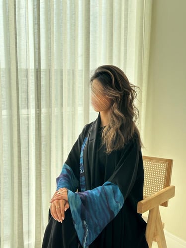 عباية كريب انترنت فرنسي كم ازرق