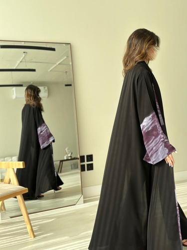 عباية كريب انترنت فرنسي كم بنفسجي