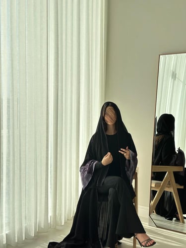 عباية كريب انترنت فرنسي كم بنفسجي