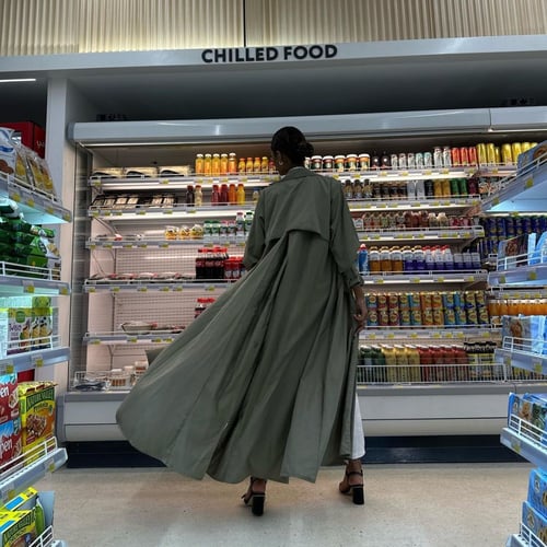 عباية بليزر قصة عادية كتان أندونيسي