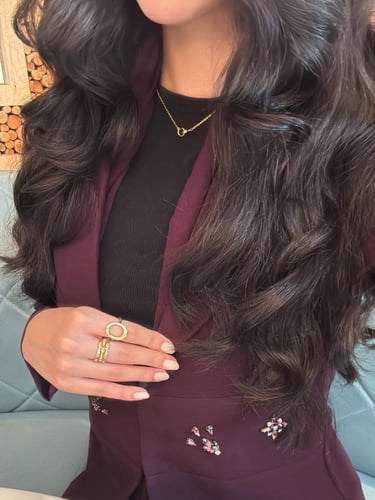 عباية كريب لون بنفسجي مع كرستال قصة نص كلوش