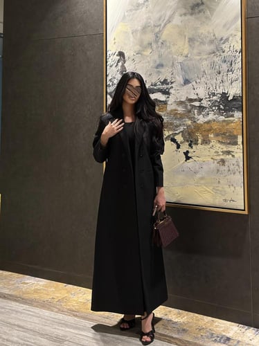 بليزر مقلم كريب مقلم اسود