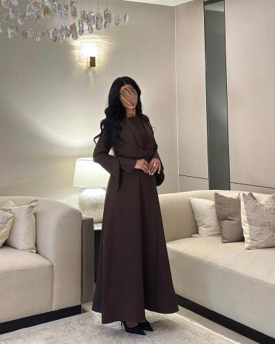 عباية كريب بني القصة كلوش