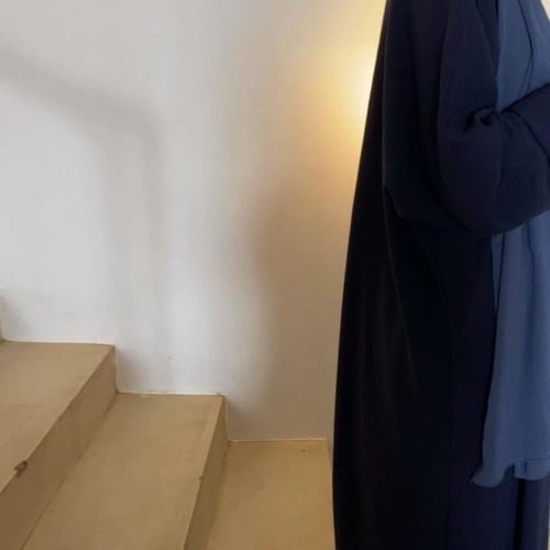 عباية لنن كحلي نص بشت