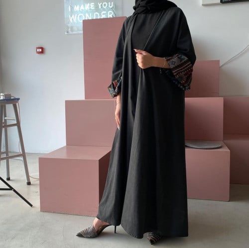 عباية اسود شامواه