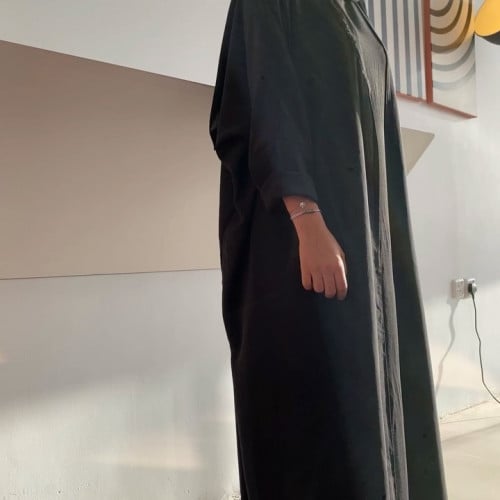 عباية لنن أسود نص بشت