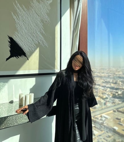 عباية كلوش كريب بيليسيه لامع