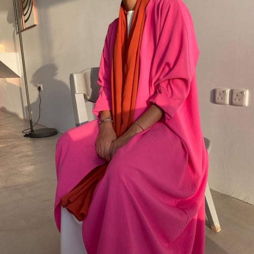 عباية لنن فوشي نص بشت