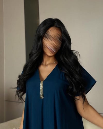 فستان كلوش مناسب تحت العبايه ، حرير مغسول هندي