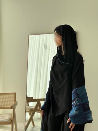 عباية كريب انترنت فرنسي كم ازرق