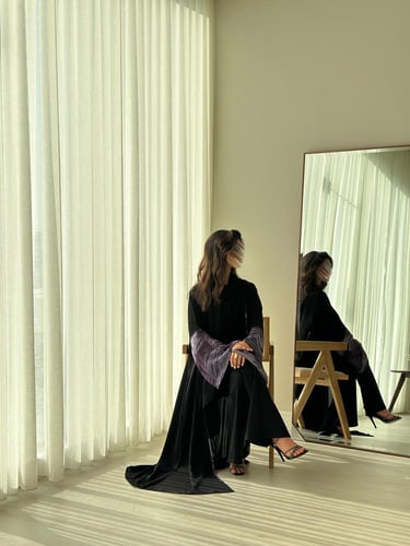 عباية كريب انترنت فرنسي كم بنفسجي