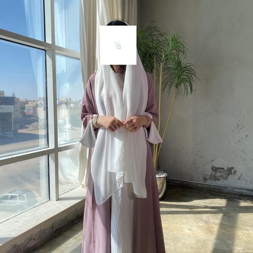 عباية لنن امريكي نود ، الكم مبطن ابيض ، قصة كلوش