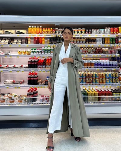 عباية بليزر قصة عادية كتان أندونيسي