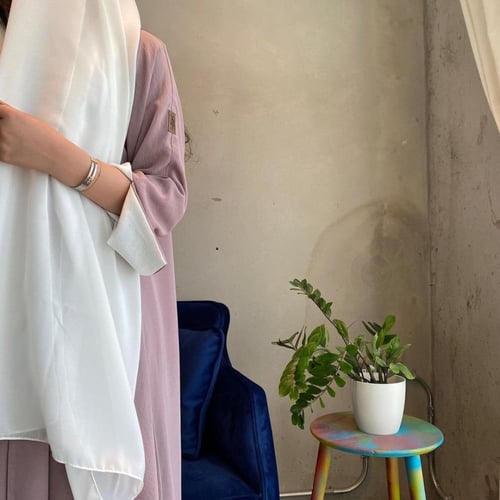 عباية لنن امريكي نود ، الكم مبطن ابيض ، قصة كلوش