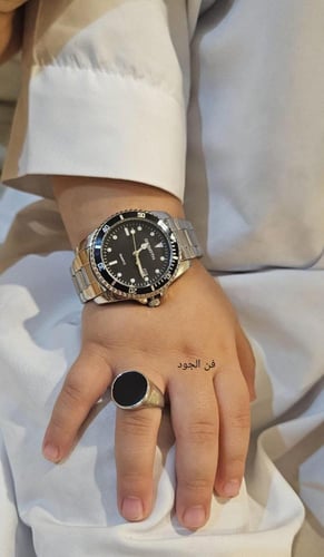 ساعة اولاد مع خاتم متوفر لونين ازرق واسود