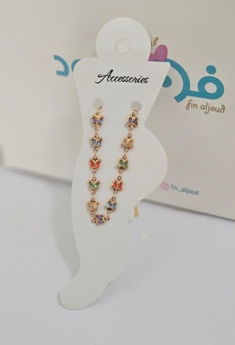 خلخال الفراشات مطلي ذهب
