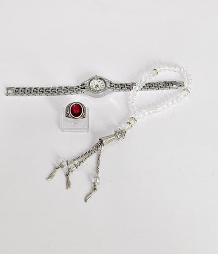 طقم مواليد فضي أنيق - لمسة فخامة لصغيرك