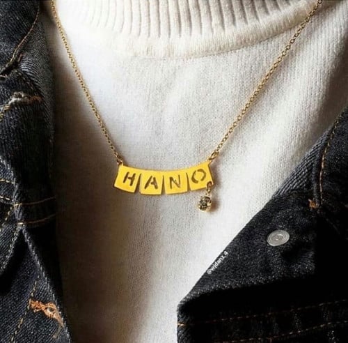 سلسال مطلي ذهب بالإسم