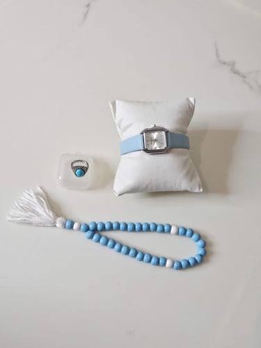 طقم اولاد مميز باللون السماوي