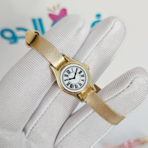ساعة أطفال جلد صغيرة بتصميم أنيق للأميرات الصغيرات