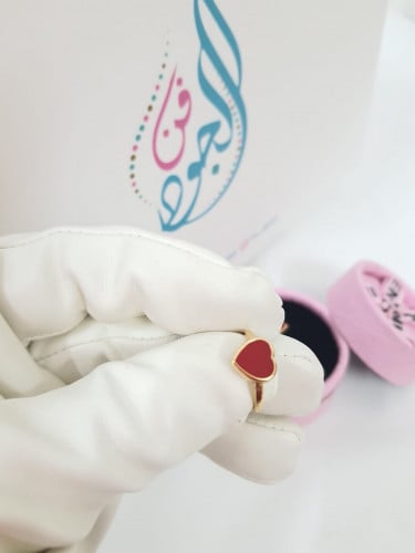 خاتم للأطفال مطلي بالذهب