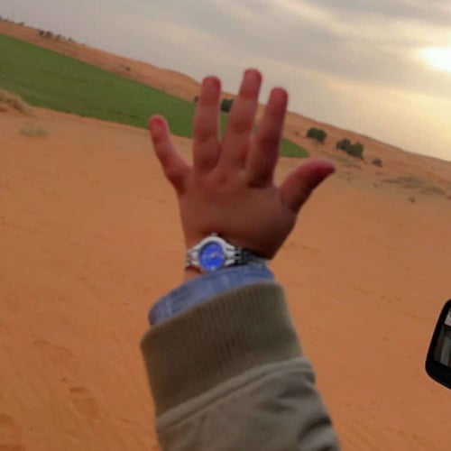ساعة يد للأطفال فضي ميناء ازرق