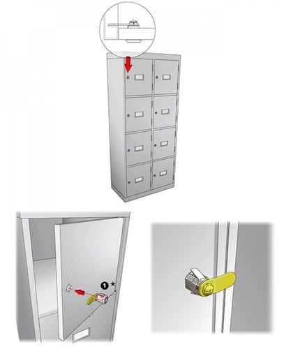 قفل صناديق حديد 20 ملي