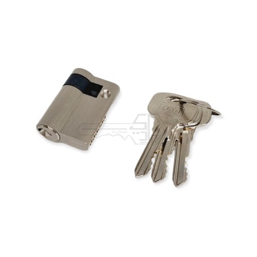 قلب نص 45 ملي - لون فضي