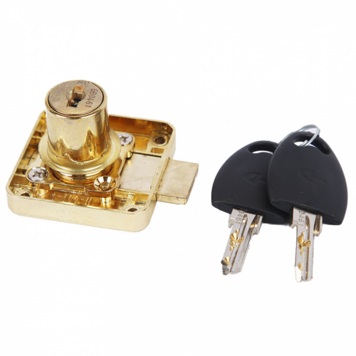 قفل اثاث مربع وسط لون ذهبي