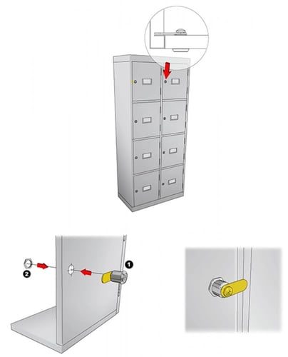 قفل اثاث لسان وجه دائري صاموله