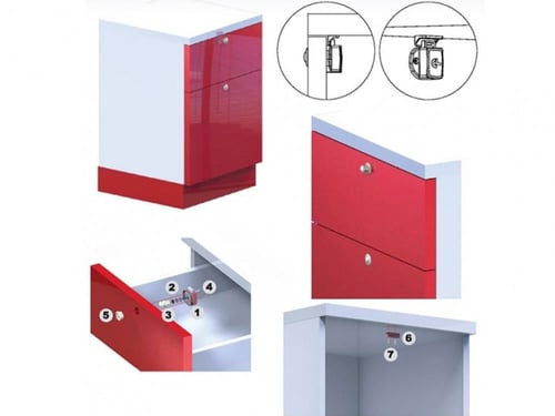 مزلاج ضغط بلاستيك