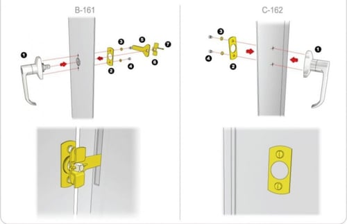 يد قفل دولاب حديد