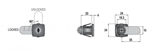 قفل صناديق حديد لسان