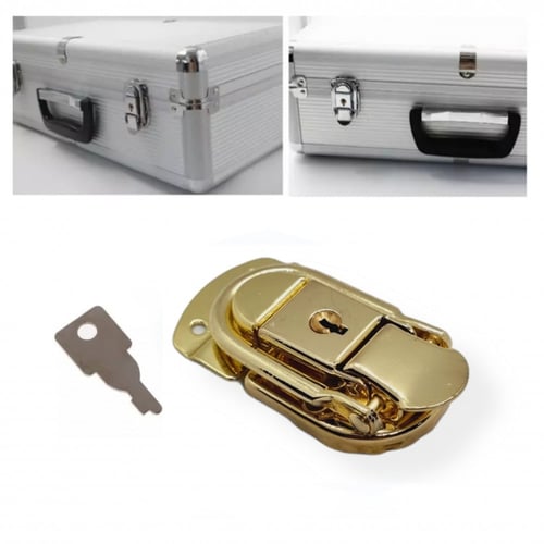 قفل علبه او شنطه لون ذهبي بيضاوي