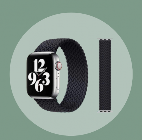 سوار ساعة ابل قماشي- أسود 42-45