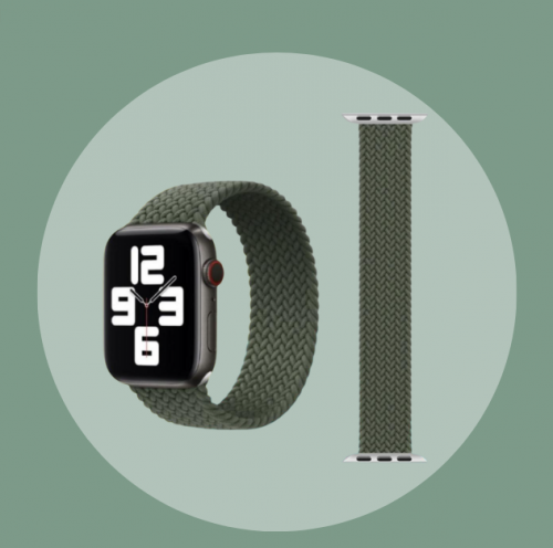 سوار ساعة ابل قماشي- أخضر 42-45