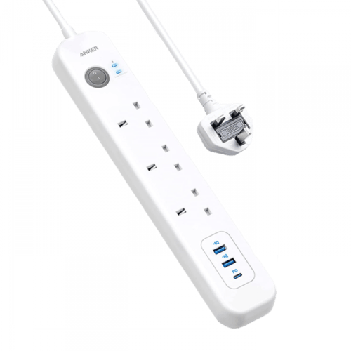 انكر باور توصيلة بـ 3 مخارج كهرباء ومخرجين USB ومخ...