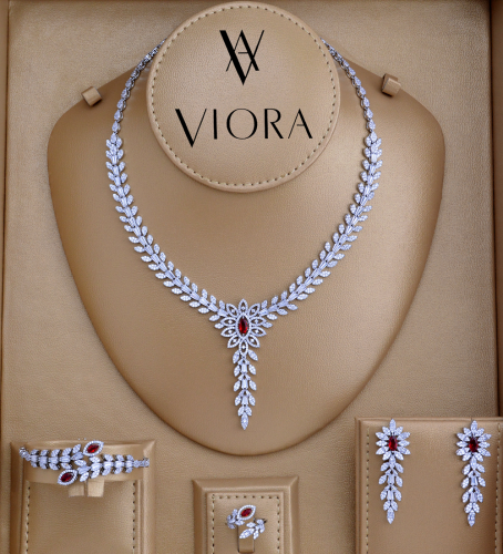 طقم زركون تصميم ألماس