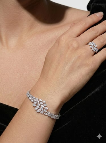 طقم زركون تصميم ألماس