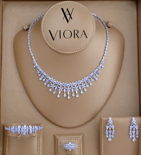 طقم زركون تصميم ألماس