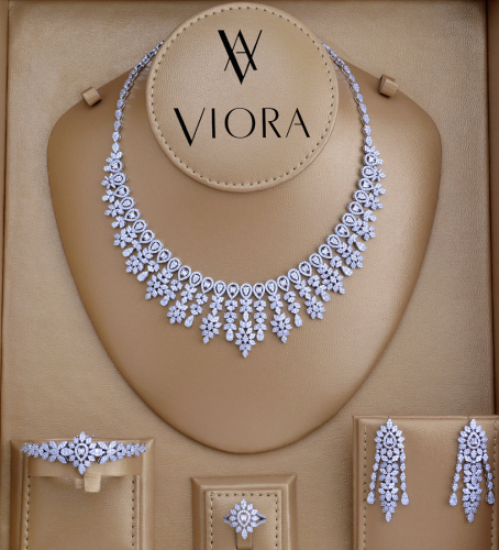 طقم زركون تصميم ألماس