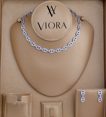 طقم زركون ناعم تصميم ألماس