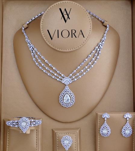 طقم زركون تصميم ألماس