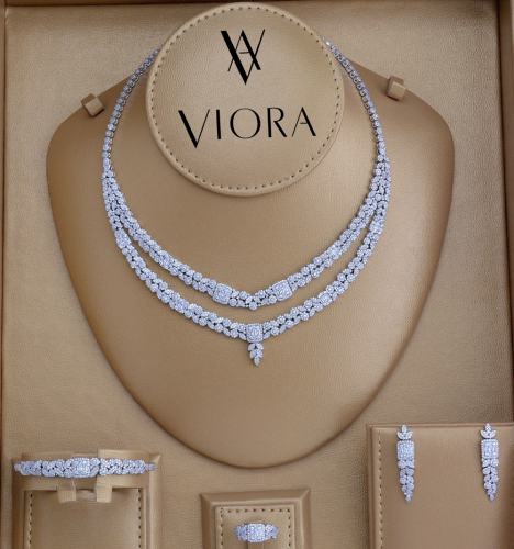 طقم زركون تصميم ألماس