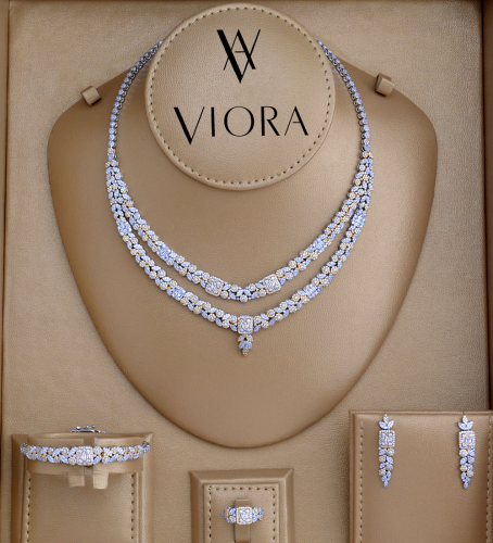 طقم زركون تصميم ألماس